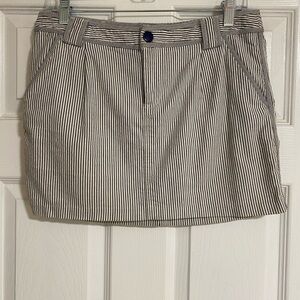 Proenza Schouler Navy and White Striped Skirt